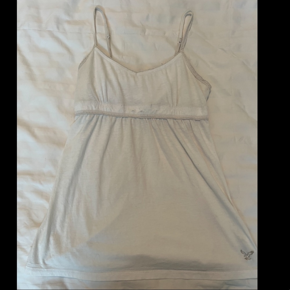 American Eagle white spaghetti strap tank top size S (used)